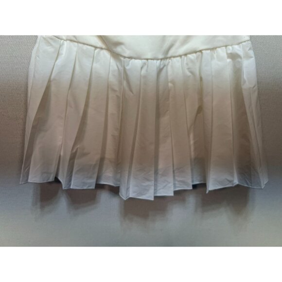 Yovelia Women's Preppy Pleated Tennis Mini Skirt Lightweight White Stretch - Picture 7 of 12